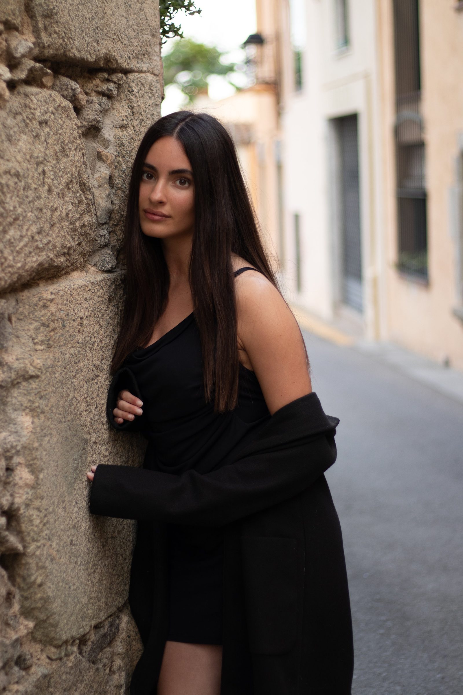 Portrait in a narrow street