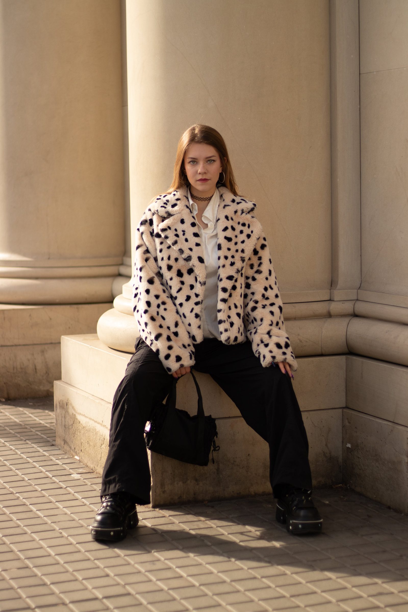 Portrait in a spotted coat